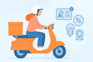 kurye p1 ve p2, kadin şoföler için destek